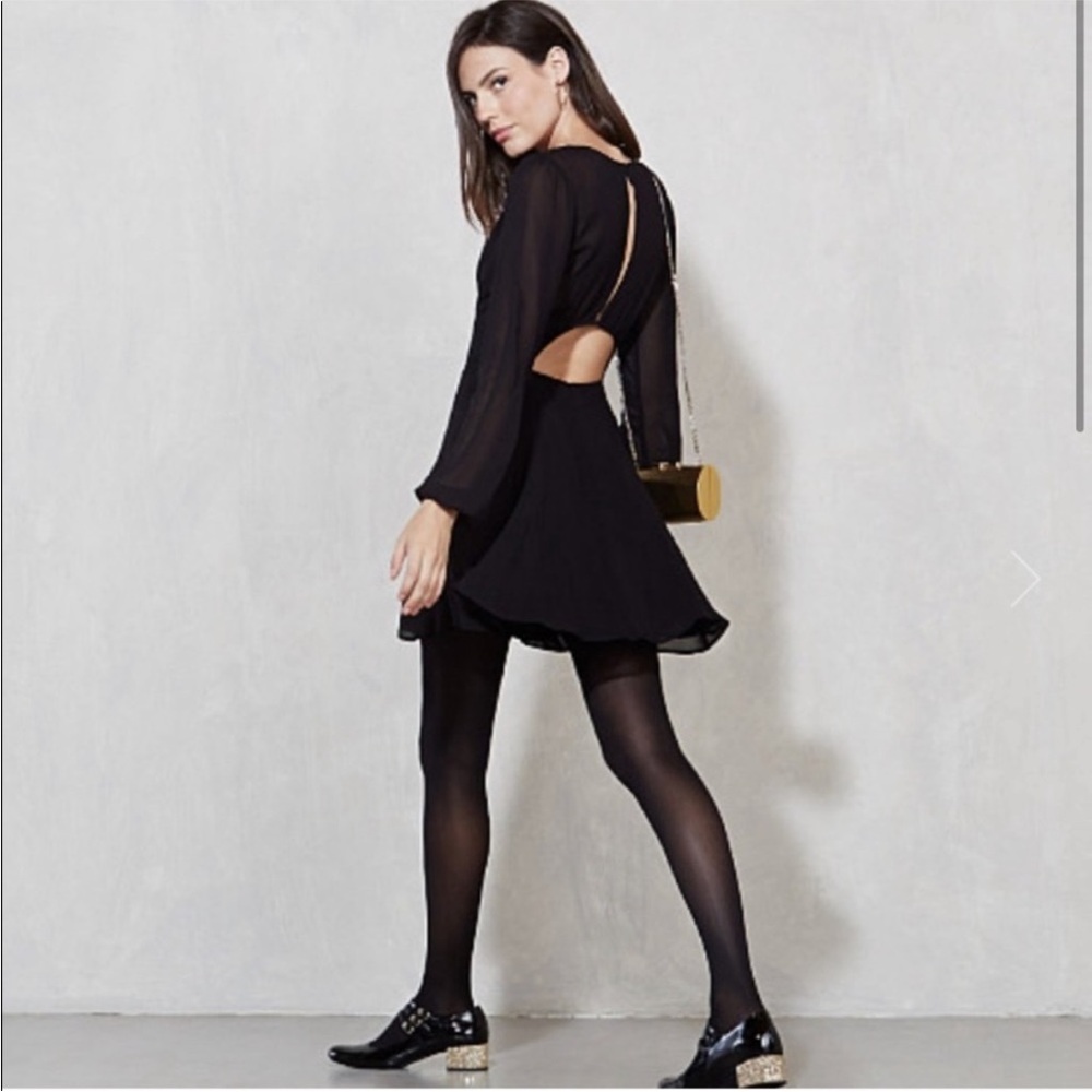 Reformation Jade Mini Dress with Bishop Sleeves